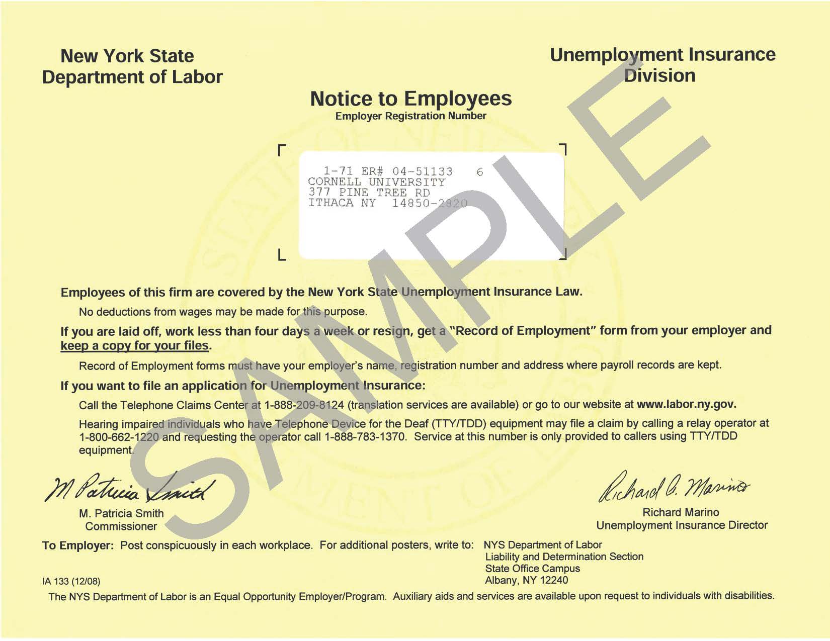 new york unemployment tax form